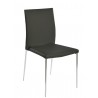 INMA chair, stackable, metal, preta synthetic leather