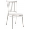 Silla MILOS NEW, apilable, tratamiento anti UV, polipropileno blanco