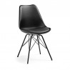 BELLA NEW (SU) chair, polypropylene and cushion in black color