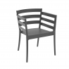 SALERNO armchair, stackable, anthracite polypropylene