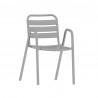 TROPICANA armchair, stackable, light grey polypropylene