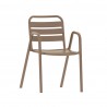 TROPICANA armchair, stackable, light brown polypropylene