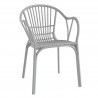 AMALFI armchair, stackable, light grey polypropylene