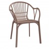 AMALFI armchair, stackable, light brown polypropylene