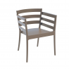 SALERNO armchair, stackable, light brown polypropylene