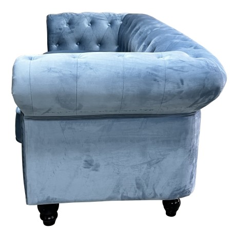 Sofá CHESTER PREMIUM, 2 plazas, tapizado velvet dusky azul-0