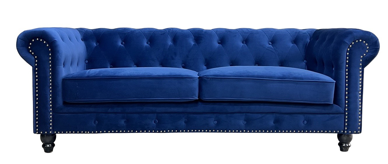 Tapizado velvet azul navy