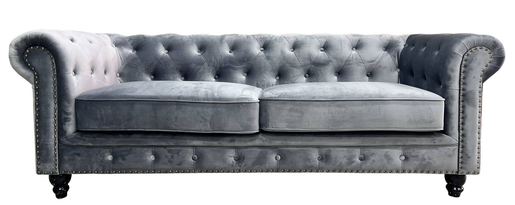 Tapizado velvet gris