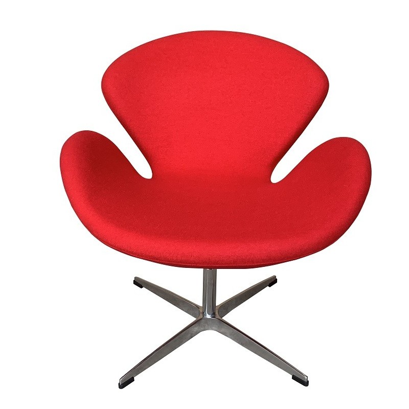Sillón SW, tapizado en tejido cachemira rojo-0