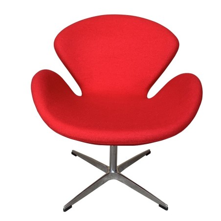 Sillón SW, tapizado en tejido cachemira rojo-0