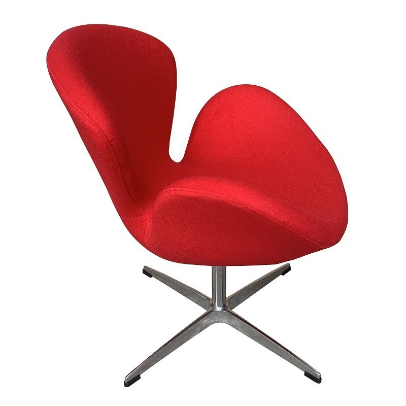Sillón SW, tapizado en tejido cachemira rojo-1
