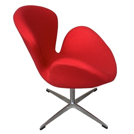 Sillón SW, tapizado en tejido cachemira rojo-1