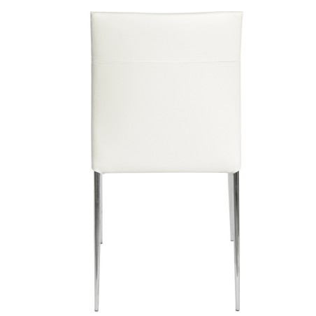 Silla INMA, apilable, metal, similpiel blanca-2