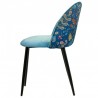 CARNAVAL SKY BLUE chair, metal, blue velvet upholstery with carnavalback