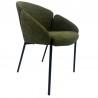 GIORGIO armchair, metal, upholstered in forest green