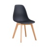 Silla MARAIS, madera, polipropileno negro