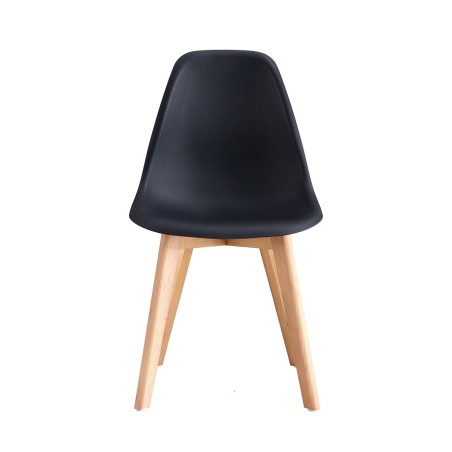 Silla MARAIS, madera, polipropileno negro-0