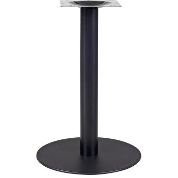 Base de mesa BOMBAY, tubo redondo, negra, base de acero de 8 mm. 45 cms de diámetro, altura 72 cms