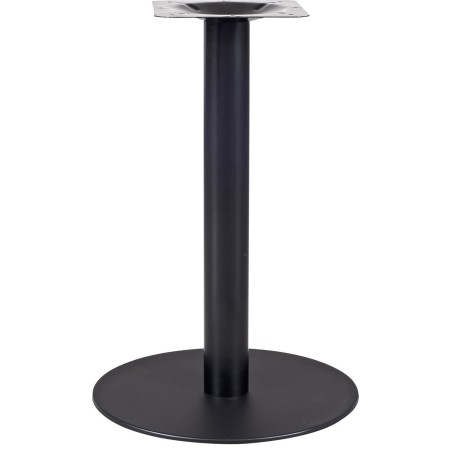 Base de mesa BOMBAY, tubo redondo, negra, base de acero de 8 mm. 45 cms de diámetro, altura 72 cms