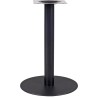 Base de mesa BOMBAY, tubo redondo, negra, base de acero de 8 mm. 45 cms de diámetro, altura 72 cms