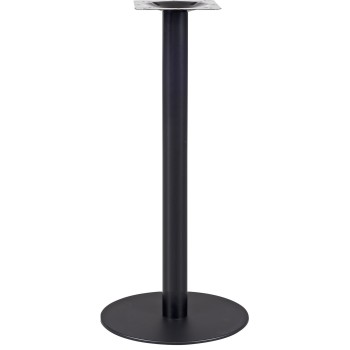 Base de mesa BOMBAY, tubo redondo, negra, base de acero de 8 mm. 45 cms de diámetro, altura 110 cms