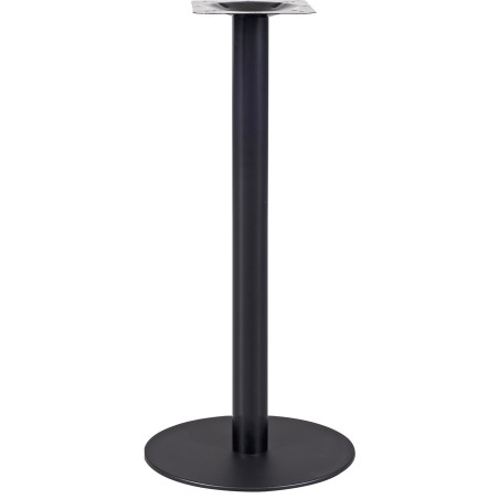 Base de mesa BOMBAY, tubo redondo, negra, base de acero de 8 mm. 45 cms de diámetro, altura 110 cms