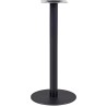 Base de mesa BOMBAY, tubo redondo, negra, base de acero de 8 mm. 45 cms de diámetro, altura 110 cms