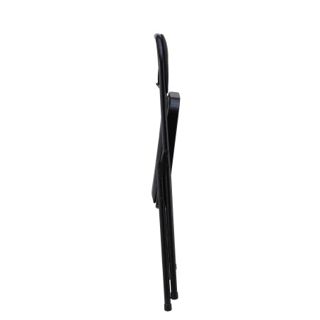 Silla SMART, plegable, metal, epoxi negro, vinilo negro-4