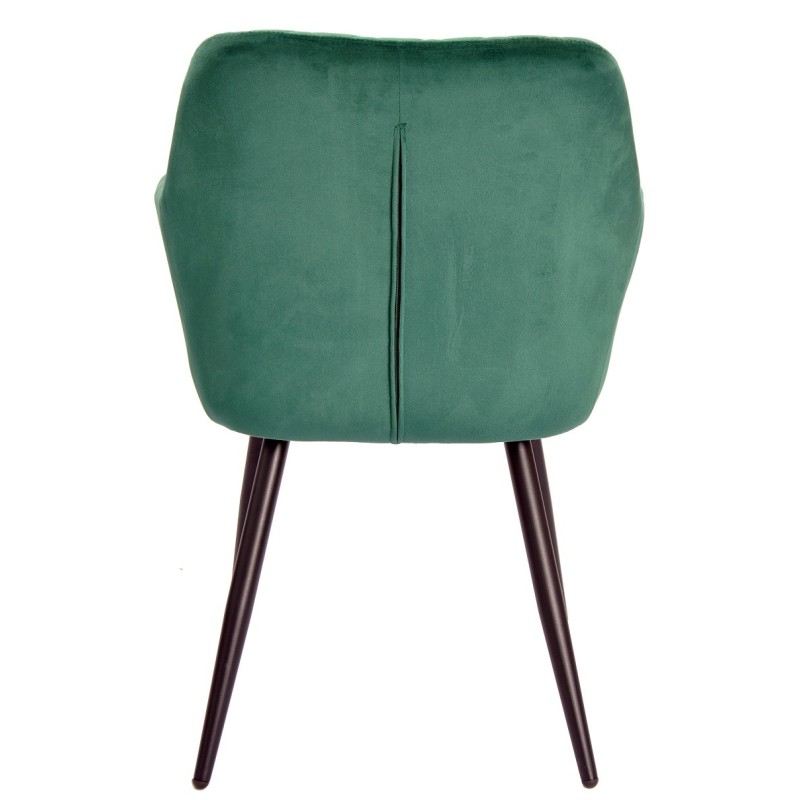 Sillón ROLANDO, metal, tapizado velvet 56 verde oscuro-3