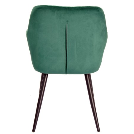 Sillón ROLANDO, metal, tapizado velvet 56 verde oscuro-3