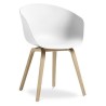 Sillón DANTE NEW (SU), metal, polipropileno blanco