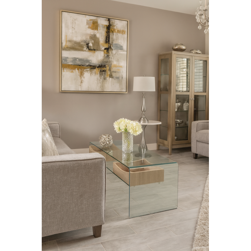 Mesa TV LIBRA, cajones, cristal curvado, 120 x 35 cms-1