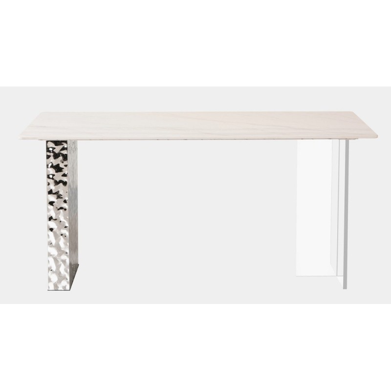 Mesa VENETO, acero inoxidable, acrílico, tapa de cerámica, 160 x 90 cms-0