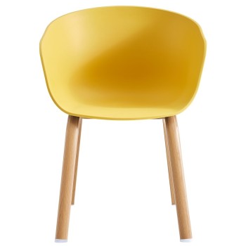Sillón DANTE NEW (SU), metal, polipropileno amarillo 2