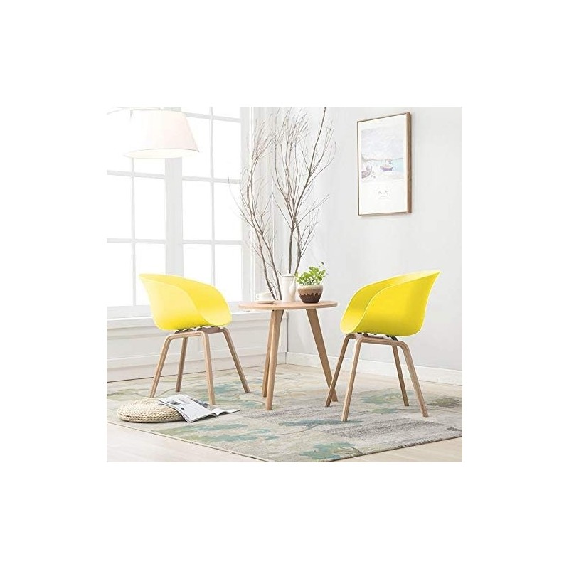 Sillón DANTE NEW (SU), metal, polipropileno amarillo-1