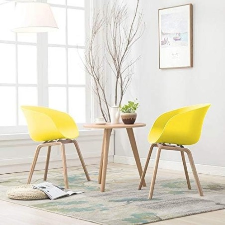 Sillón DANTE NEW (SU), metal, polipropileno amarillo-1