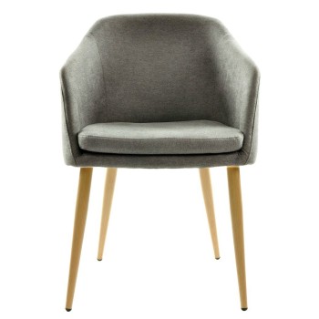 Sillón LART, metal, tapizado tejido linen gris oscuro 2