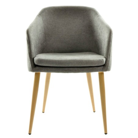 Sillón LART, metal, tapizado tejido linen gris oscuro-0