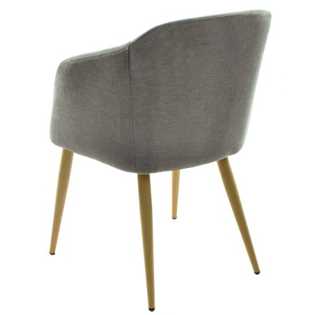 Sillón LART, metal, tapizado tejido linen gris oscuro-2