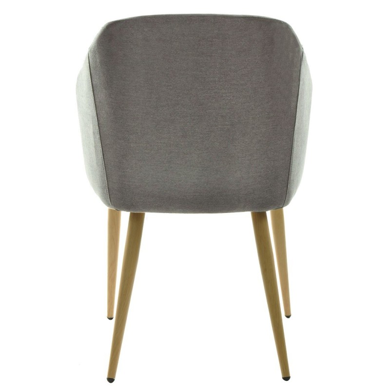 Sillón LART, metal, tapizado tejido linen gris oscuro-3