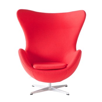 Sillón EG (TE), fibra de vidrio, basculante, tapizado cachemir rojo 2
