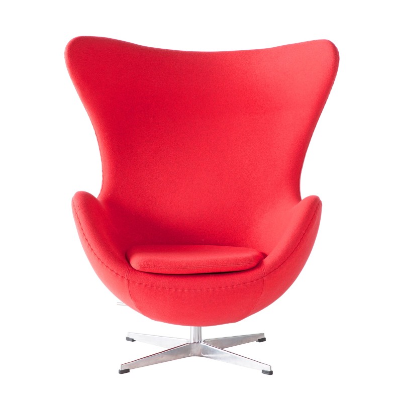 Sillón EG (TE), fibra de vidrio, basculante, tapizado cachemir rojo-0