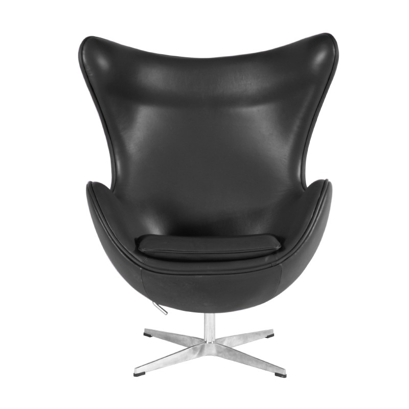 Sillón EG (TE), fibra de vidrio, basculante, tapizado similpiel negra-0