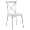 Silla CORFÚ, apilable, tratamiento anti UV, polipropileno blanco