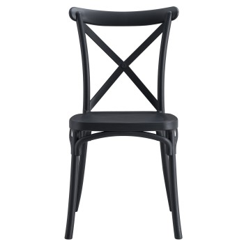 Silla CORFÚ, apilable, tratamiento anti UV, polipropileno antracita 2