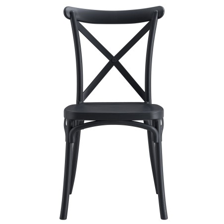 Silla CORFÚ, apilable, tratamiento anti UV, polipropileno antracita-0