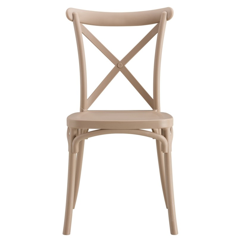 Silla CORFÚ, apilable, tratamiento anti UV, polipropileno tórtora-0