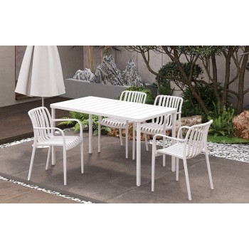 Sillón SALER, apilable, polipropileno blanco 2