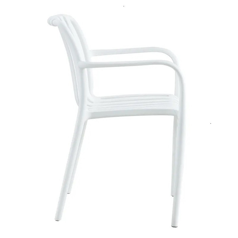 Sillón SALER, apilable, polipropileno blanco-1