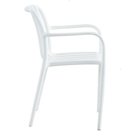 Sillón SALER, apilable, polipropileno blanco-1
